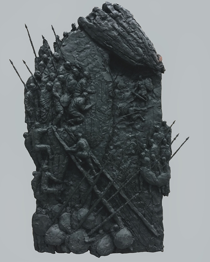''Троянский конь'', 2018. Пластилин, 75х50 см