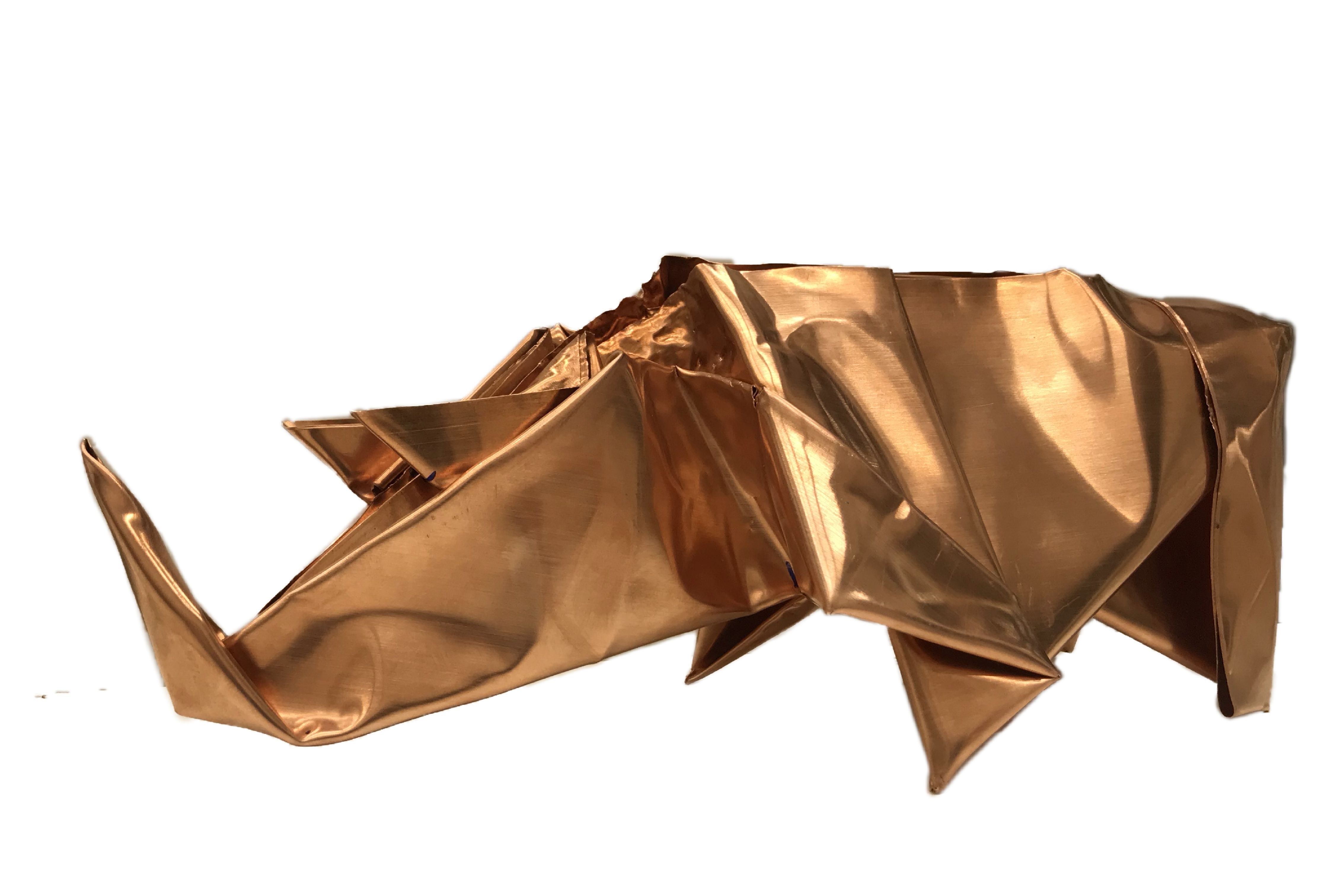 Адиль Алиев. "Носорожек" (из серии "Оригами"), 2020. Металл. Фото из архива Адиля Алиева