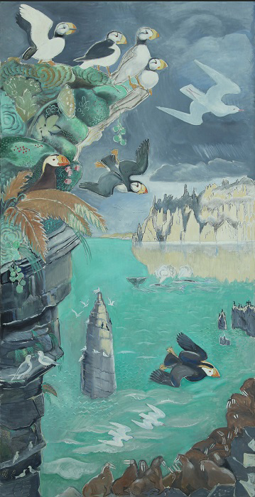 ''Залив на Чукотке'', 1978. Холст масло, 200х100 см