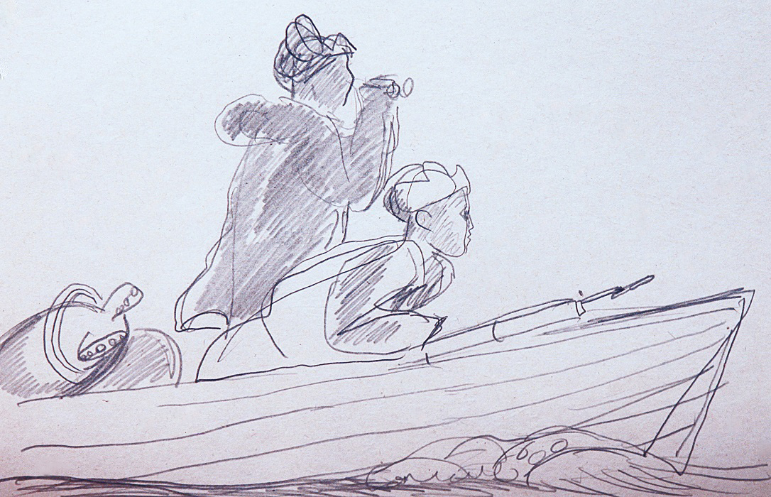 ''Охота чукчей на моржей'', 1971. Бумага, карандаш