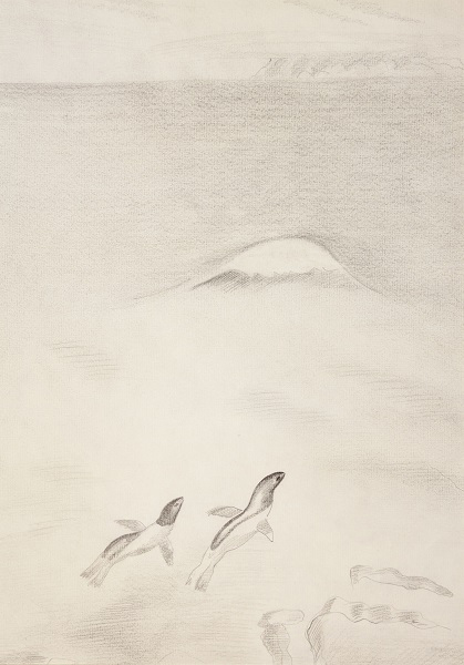 ''Штиль в океане'', 1982. Бумага, карандаш