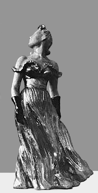 Александр Дейнека. "На эстраде", 1948. Золоченая терракота, 45х22х18 см. Частное собрание, Москва. Фото из альбома ''Дейнека. Монументальное искусство. Скульптура''. М., Издательская программа ''Интерроса'', 2011