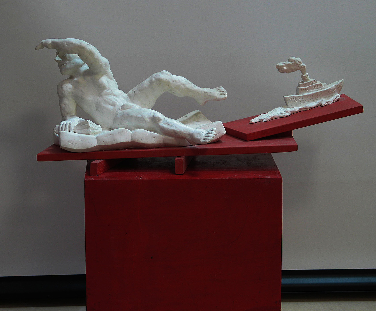 ''Кто гудел!'', 2015-2020. Дерево, акриловый мрамор