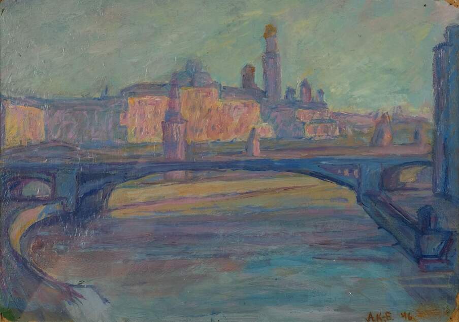 Александра Кольцова-Бычкова. ''Кремль. Утро'', 1946