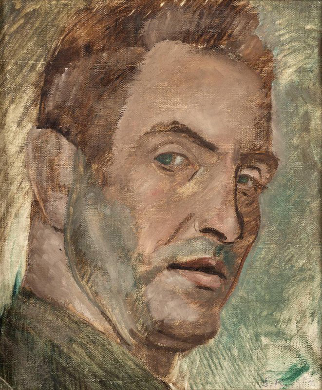 Сергей Кольцов. ''Автопортрет'', 1931. Холст, картон, масло, 33,5х28 см.Калининградский областной музей изобразительных искусств