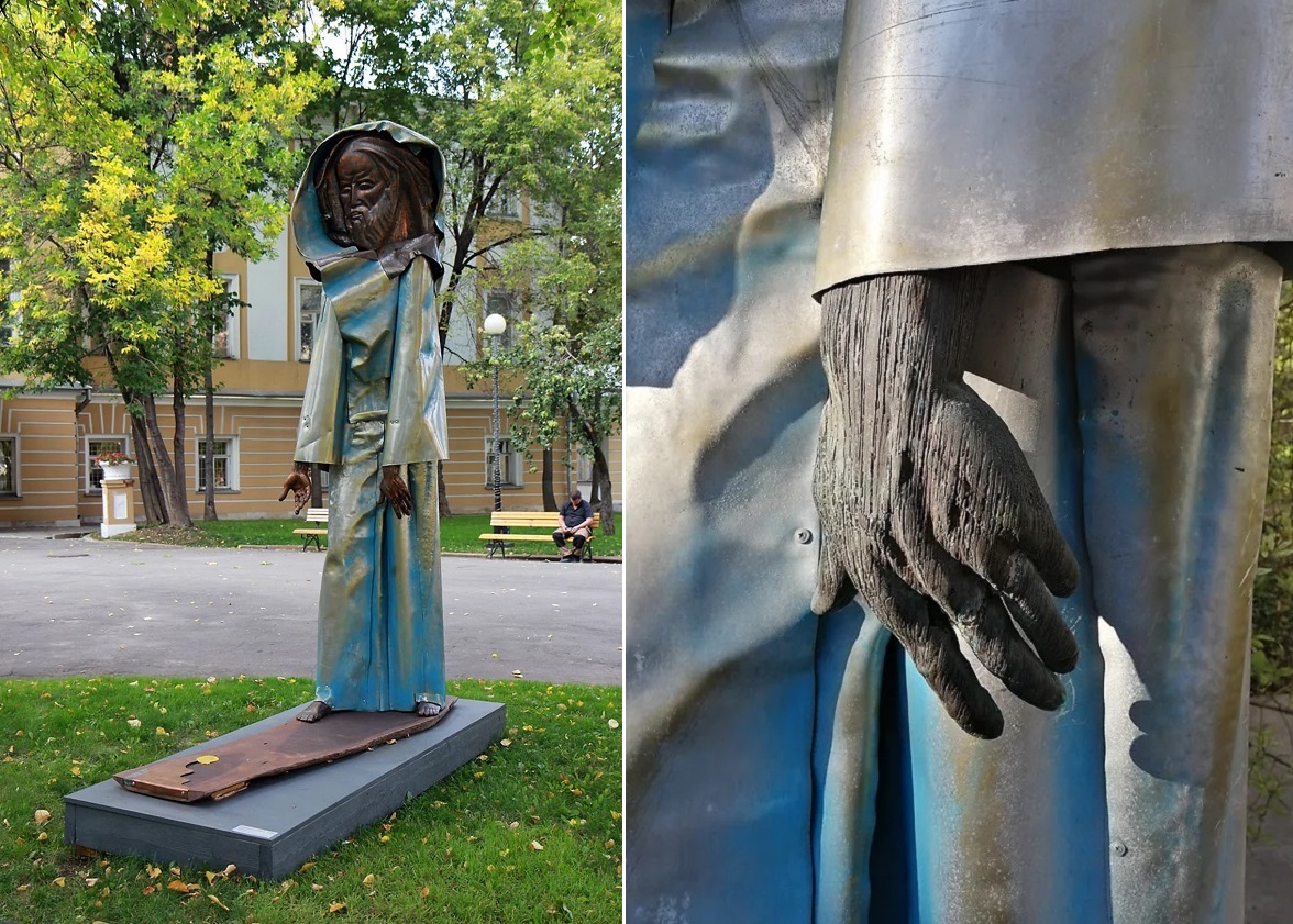 ''Андрей Рублев'', 2012. Алюминий, медь, дерево, 300х290х90х70 см