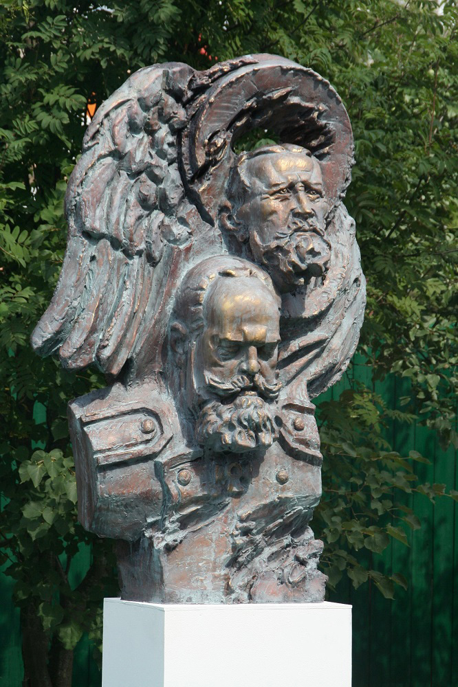 ''Смерть императора. Иоанн Кронштадтский и Александр III'', 2015.Пластик тонированный, 2х1,5х1 м