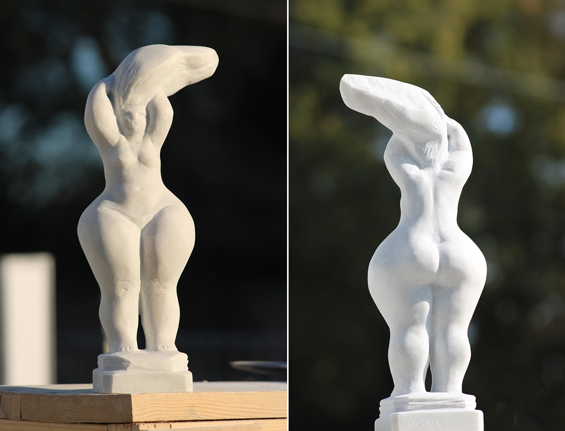 Сергей Малютов. "Ветерок", 2025. Мрамор, 32х14х9 см. Фото из архива Сергея Малютова