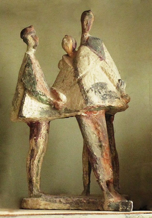 ''Раненый шахтер'', 1974. Гипс, высота 85 см