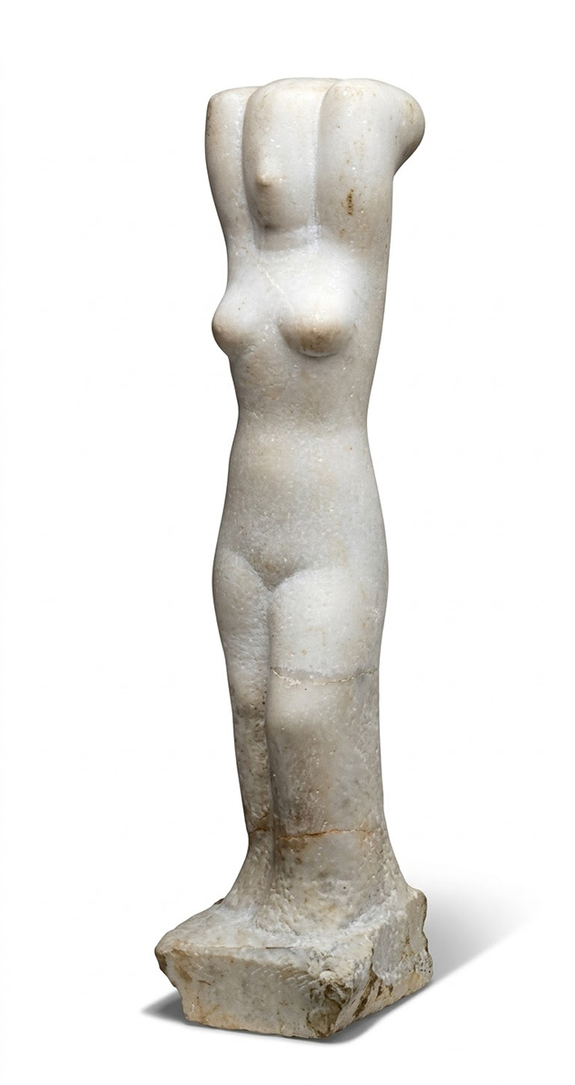 ''Кариатида'', 1976. Мрамор, 65х17х17 см.Государственный Русский музей, С.-Петербург. Фото: goskatalog.ru