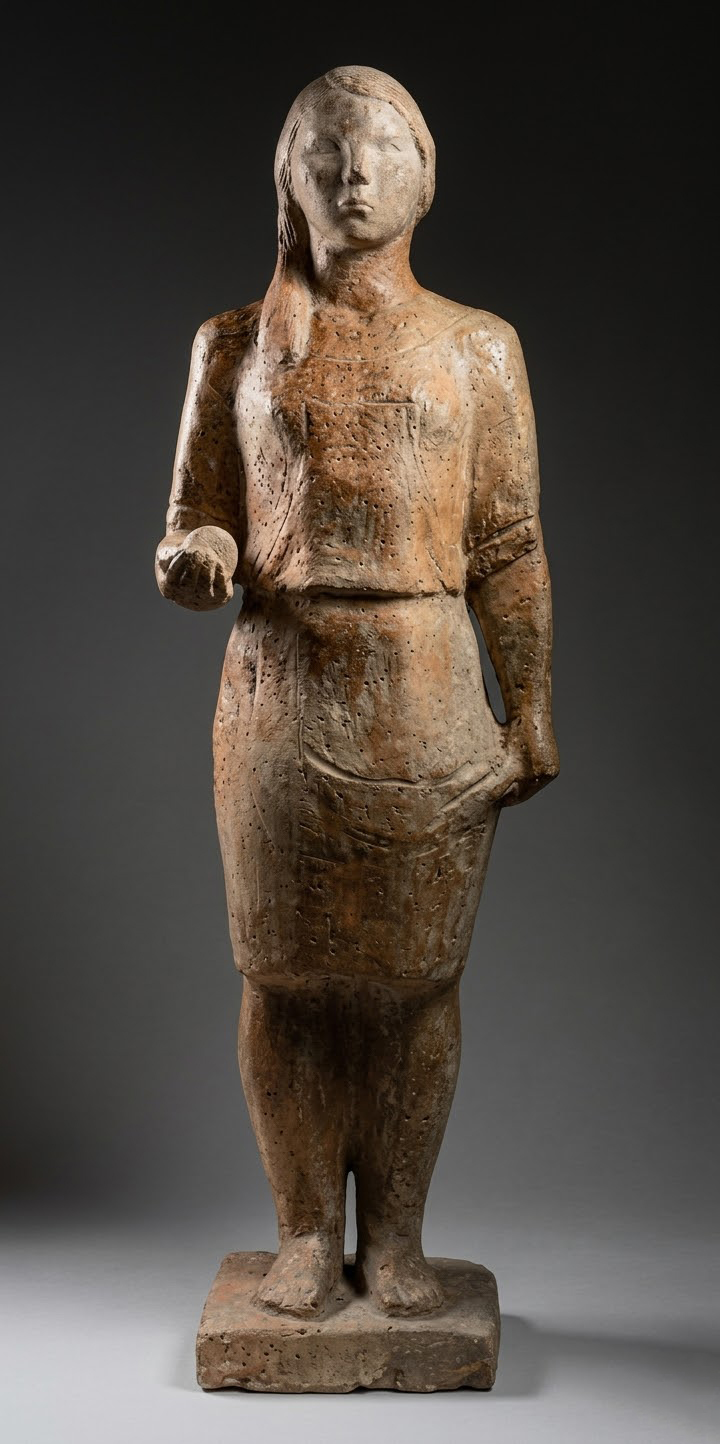 ''Первая деталь'', 1960-е.Гипс тонированный, лак, 170х53х46 см.Государственный Русский музей, С.-Петербург.Фото: goskatalog.ru