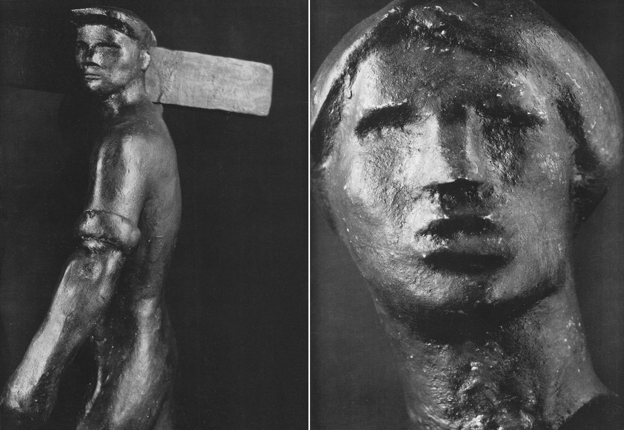 Александр Матвеев. Проект памятника павшим бойцам ОКДВА в Даурии (фрагменты 5), 1931. Бронза. Государственный Русский музей, С.-Петербург. Отлив 1964 года с гипсового оригинала, хранящегося в ГРМ. Фото из альбома: Е.Б. Мурина. "Александр Матвеев", М., 1979