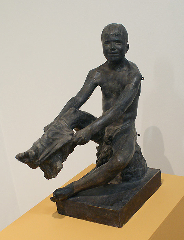 ''Мальчик после купания''.Экспозиция выставки ''Дети страны Советов''в Государственном Русском музее, С.-Петербург, 2017. Фото: obtaz.com