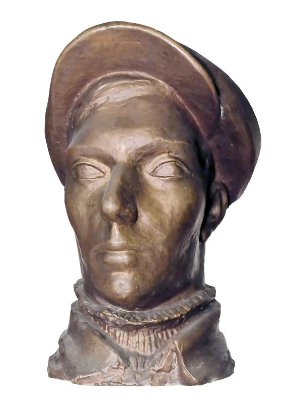 ''Бригадир Давыдов'', 1938 (?). Бронза, 41х28х35 см.Государственный Русский музей, С.-Петербург. Фото: goskatalog.ru