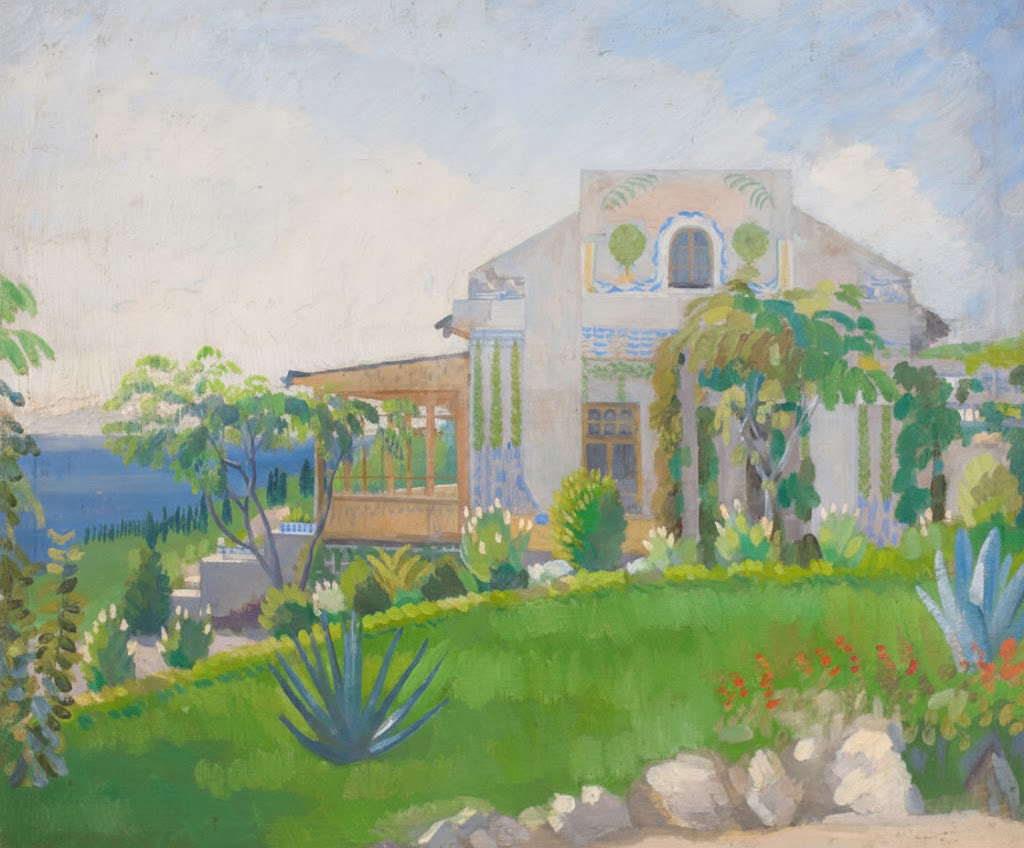 П.С. Уткин. "Вид усадьбы "Новый Кучук-Кой", 1913. Холст, масло, 48,5х57,5 см.Красноярский художественный музей имени В.И. Сурикова