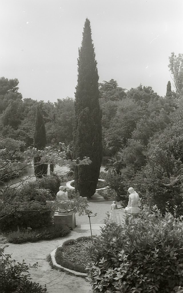 Главная лестница имения ''Новый Кучук-Кой''. 1990 год.Фото А.В. Коровина