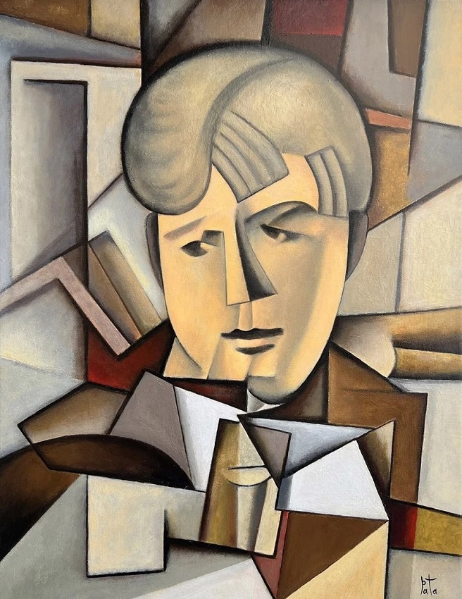 ''Есенин'', 2024. Холст, картон, масло, акрил, 50х65 см