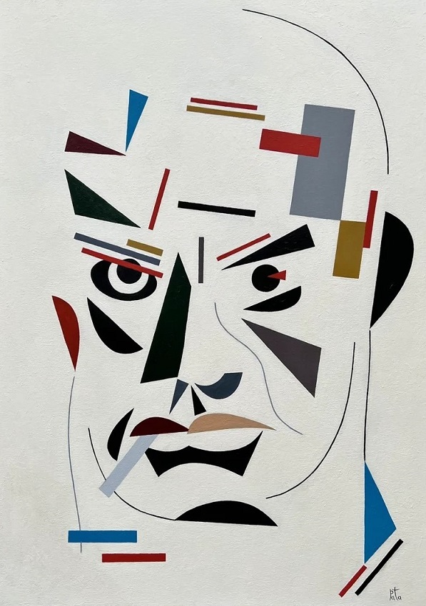 ''Маяковский'', 2023. Холст, акрил, 100х70 см