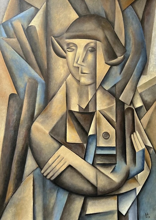''Цветаева'', 2024. Холст, масло, акрил, 100х70 см