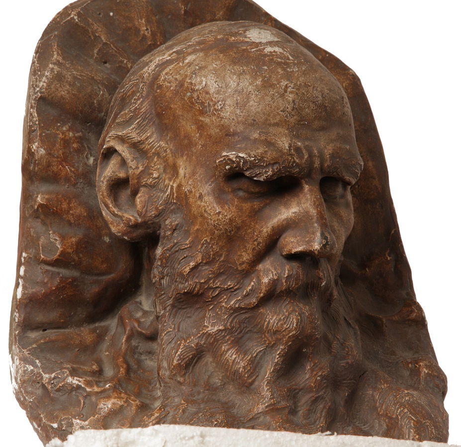 Посмертная маска Льва Толстого, 1910. Гипс.Дом-музей Сергея Меркурова в Гюмри, Армения