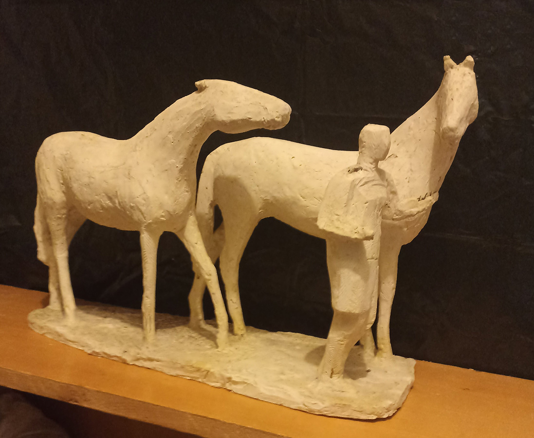 Вера Рунёва. "Две лошади", 1973. Гипс. Фото из архива Веры Рунёвой