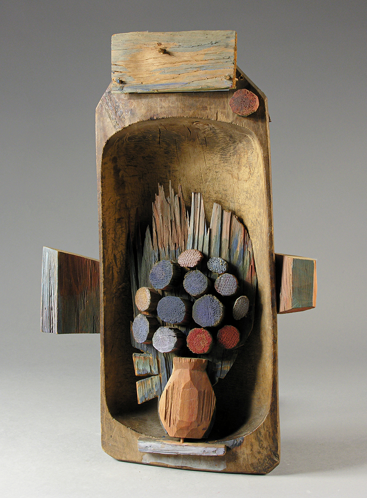 ''Букет. Астры'', 1978. Дерево, роспись темперой, 52х34х12 см.Государственная Третьяковская галерея, Москва. Фото: сайт ''Моя Третьяковка''