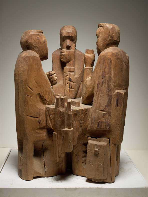 ''Беседа'', 1968. Дерево, 100х96х75 см.Государственная Третьяковская галерея, Москва