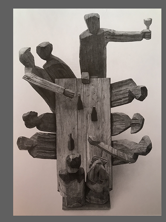 ''Свадьба'', 1968. Дерево, 138х95х53 см.Государственный Русский музей, С.-Петербург