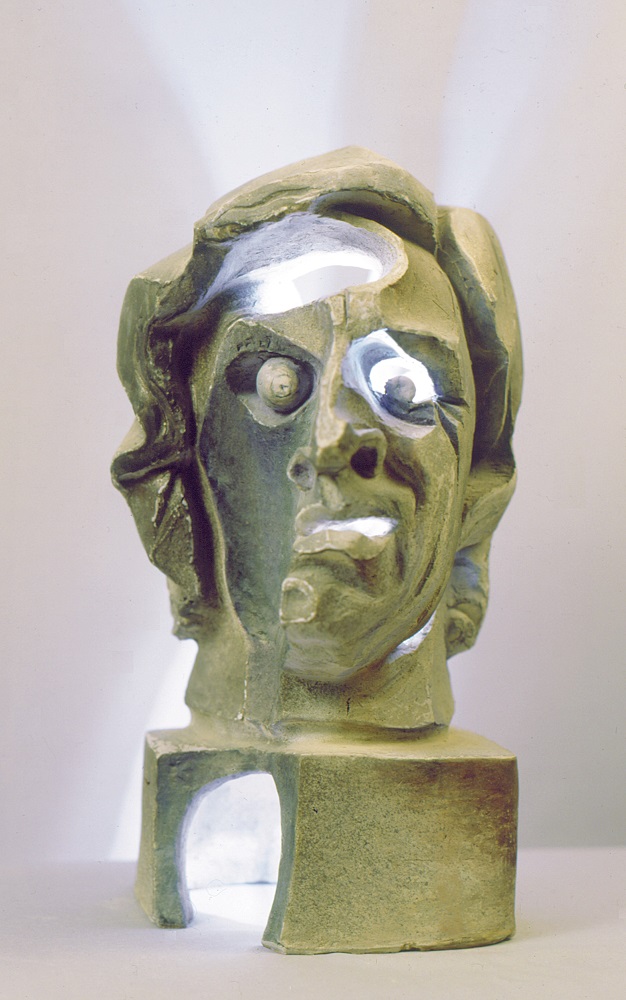 ''Автопортрет'', 1982. На грани, светильник, керамика, 50х27х32 см
