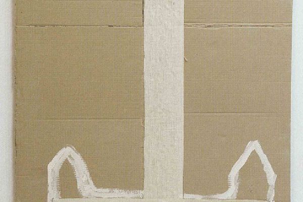 Анатолий Комелин. Якорь, 2010. Картон, ткань, 120х80 см. Фото из альбома ''Анатолий Комелин. ''Знаки бытия'', Москва, 2014