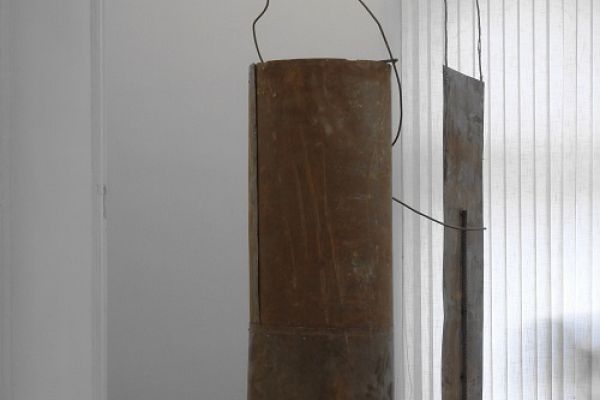 Анатолий Комелин. ''Знаки бытия''. Фрагмент экспозиции в РАХ, Москва, 2018. Фото из архива А. Комелина