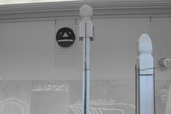 Анатолий Комелин. Вариант экспозиции ''Театра военных действий'' в РАХ, Москва, 2018. Фото из архива А.А. Комелина