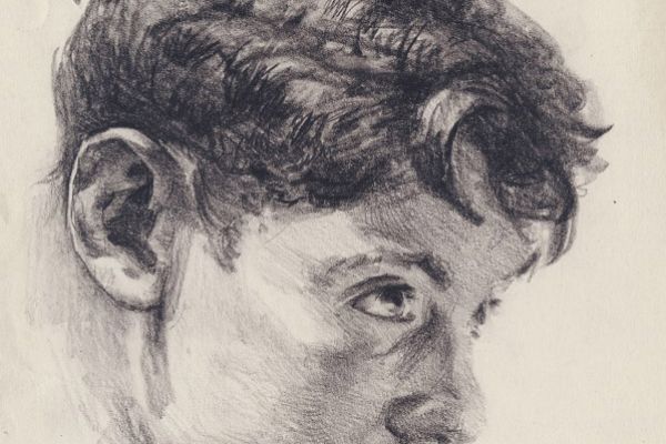 Олег Яновский. Портрет графика Юрия Гершковича, 1956. Бумага, карандаш. Фото из архива О. Яновского