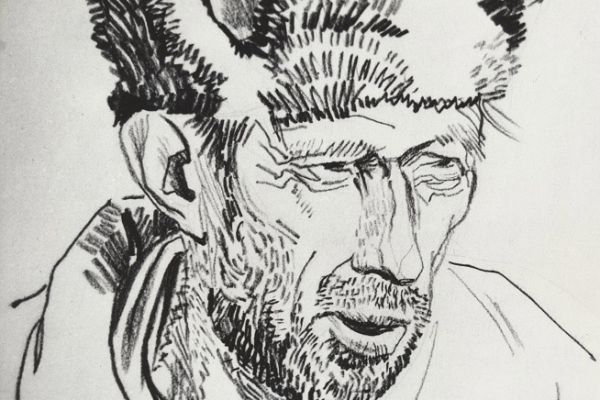 Олег Яновский. Байкальские рыбаки, 1973. Бумага, карандаш.