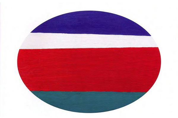 Игорь Шелковский. Из серии ''Флаги'' 10, 1990-е - 2010-е. Холст, масло, размеры вариативны.  Фото: каталог ''Игорь Шелковский'', Мультимедийный комплекс актуальных искусств, М., 2013