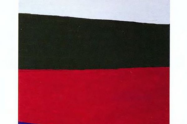 Игорь Шелковский. Из серии ''Флаги'' 15, 1990-е - 2010-е. Холст, масло, размеры вариативны.  Фото: каталог ''Игорь Шелковский'', Мультимедийный комплекс актуальных искусств, М., 2013