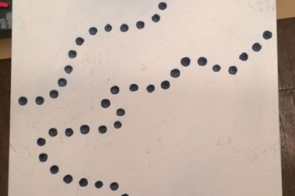 Игорь Шелковский. Из ''Японской серии'',1990-1999. ДСП, акрил, масло, перфорация, 59,8х34,6 см. Московский музей современного искусства