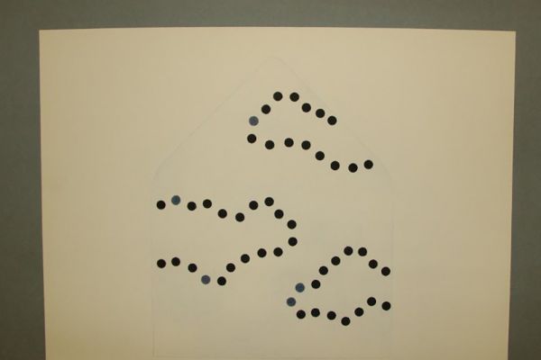 Игорь Шелковский. ''Без названия 2'', 1992. Бумага, карандаш, тушь, аппликация, 23,9х31,9 см. Государственный Эрмитаж, С.-Петербург,