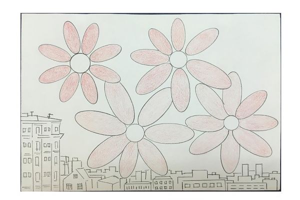 Игорь Шелковский. Из серии ''Механического рисование'' 19, 2002-2012. Бумага, карандаши, 14,9х21,1 см. Московский музей современного искусства