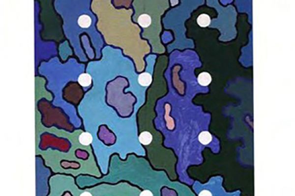 Игорь Шелковский. ''Движение цвета'' II, 1980-е. Оргалит, масло, 244х122 см.  Фото: каталог ''Игорь Шелковский'', Мультимедийный комплекс актуальных искусств, М., 2013