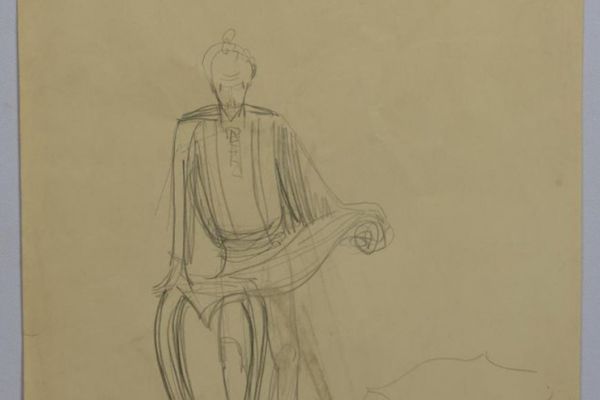 Олег Комов. А.В. Суворов, 1970-1975. Бумага, карандаш, 29,3х24,2 см. Переславль-Залесский государственный историко-архитектурный и художественный музей-заповедник, Ярославская область