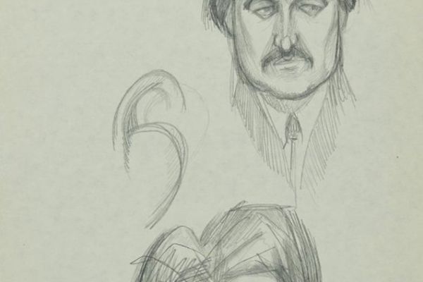 В. Иванов, А. Ткачев. 1970. Бумага, карандаш, 28,7х20,5 см. Краснодарский краевой художественный музей имени Ф.А. Коваленко