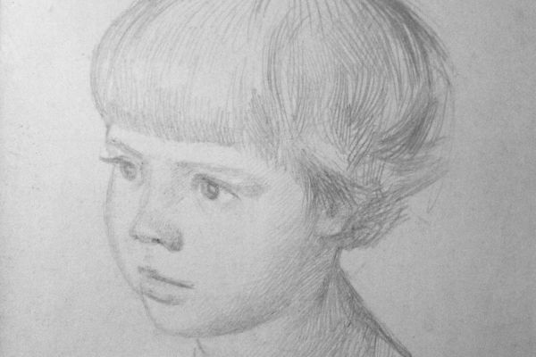 Олег Комов. Портрет младшего сына Алексея, 1978. Бумага, карандаш. Фото из архива Ильи Комова