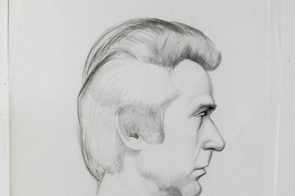 Олег Комов. Поэт Андрей Дементьев, 1979. Бумага, карандаш, 45х50 см. Государственный музейно-выставочный центр ''РОСИЗО'', Москва