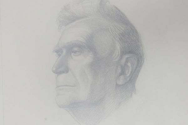 Олег Комов. Искусствовед и коллекционер Илья Зильберштейн, 1983. Бумага, карандаш, 56,4х45,5 см. Государственный музей изобразительных искусств имени А.С. Пушкина, Москва