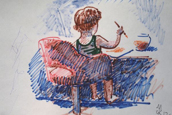 Сергей Малютов. Кирюша 1, 2012. Бумага, маркер, 21х29,5 см. Фото из архива Сергея Малютова