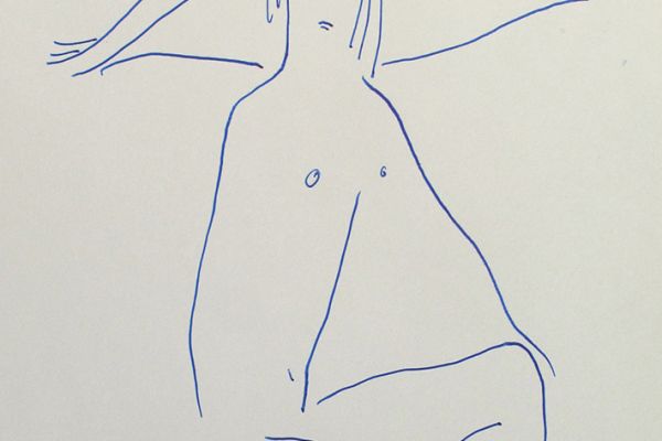 Сергей Малютов. Обнаженная натура, 2006. Мелованная бумага, гелиевая ручка, 13х19 см. Фото из архива Сергея Малютова