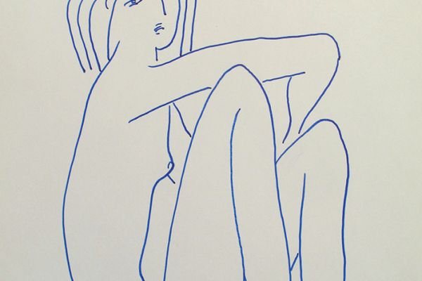 Сергей Малютов. Обнаженная натура, 2006. Мелованная бумага, гелиевая ручка, 13х19 см. Фото из архива Сергея Малютова