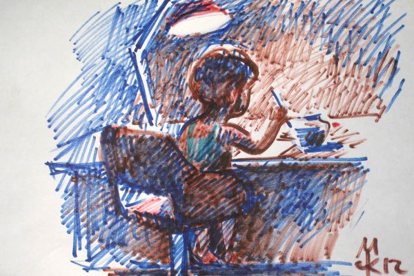 Сергей Малютов. Кирюша 2, 2012. Бумага, маркер, 21х29,5 см. Фото из архива Сергея Малютова