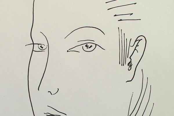 Сергей Малютов. Женский портрет, 2006. Мелованная бумага, гелиевая ручка, 19х13 см. Фото из архива Сергея Малютова